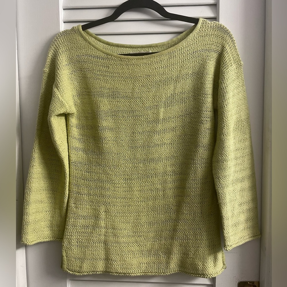 Tommy Bahama Key Lime Green Perfect Summer Sweater 90/10 Cotton-Nylon. XS